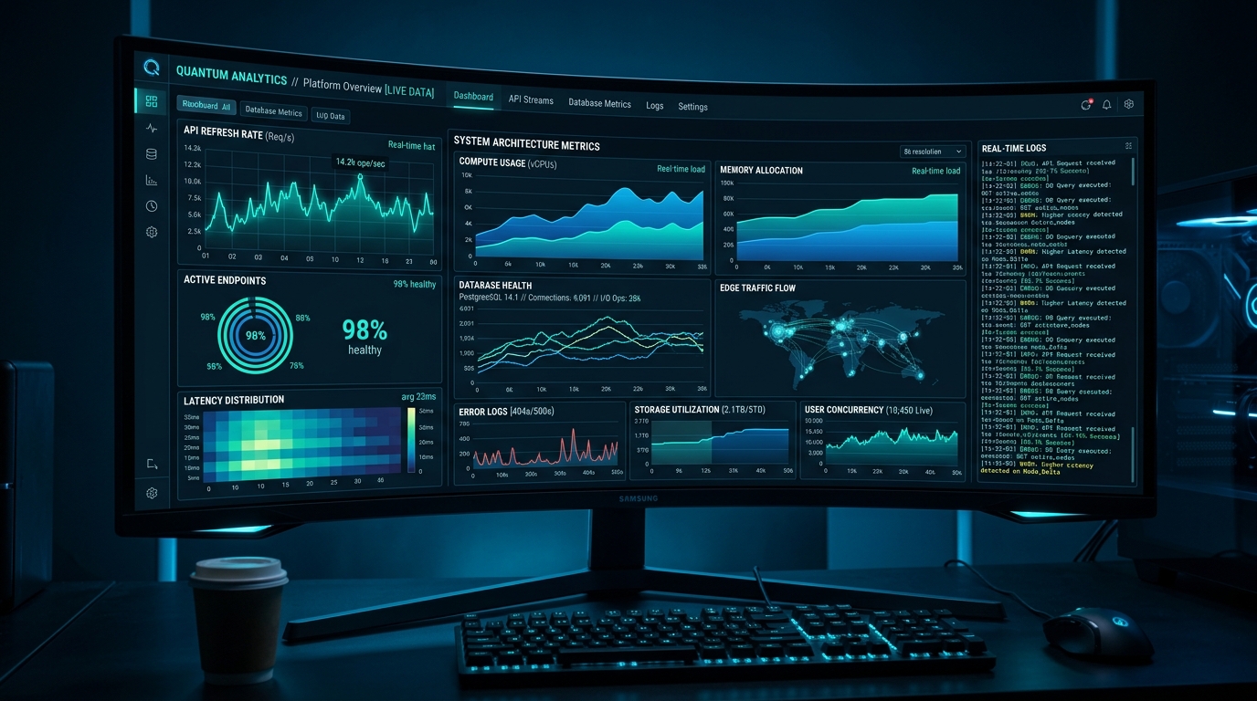 Özel Yazılım Mimari Dashboard Visual